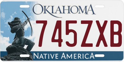 OK license plate 745ZXB