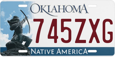 OK license plate 745ZXG