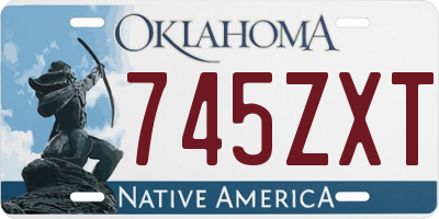 OK license plate 745ZXT