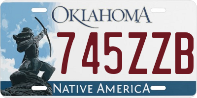 OK license plate 745ZZB