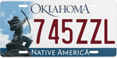 OK license plate 745ZZL