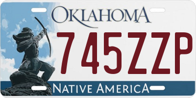 OK license plate 745ZZP