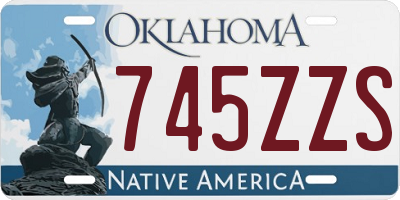 OK license plate 745ZZS