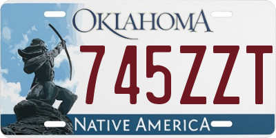 OK license plate 745ZZT