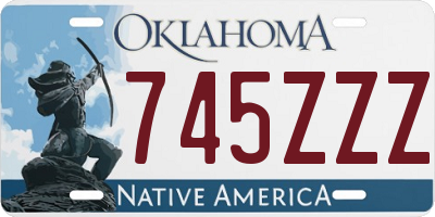 OK license plate 745ZZZ