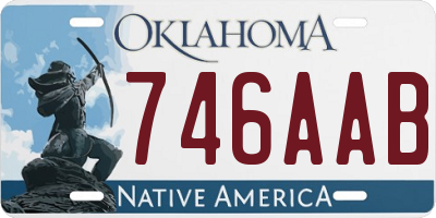 OK license plate 746AAB
