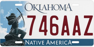OK license plate 746AAZ