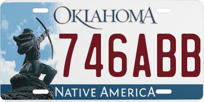 OK license plate 746ABB