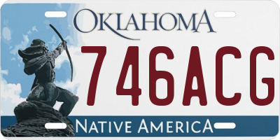 OK license plate 746ACG