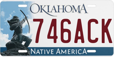 OK license plate 746ACK