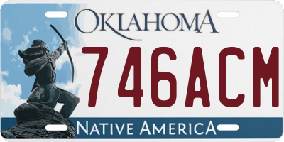 OK license plate 746ACM