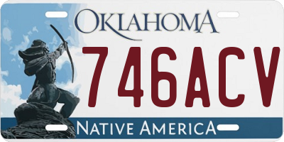 OK license plate 746ACV