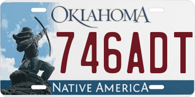 OK license plate 746ADT