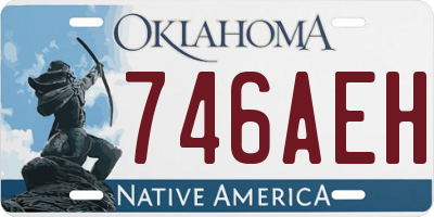 OK license plate 746AEH