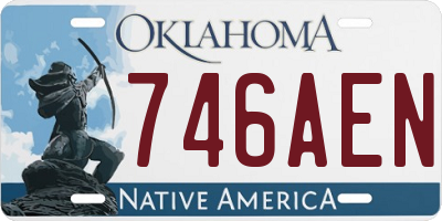 OK license plate 746AEN