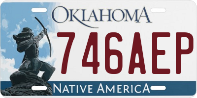 OK license plate 746AEP