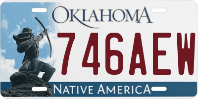 OK license plate 746AEW