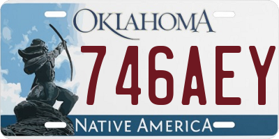 OK license plate 746AEY