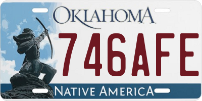 OK license plate 746AFE