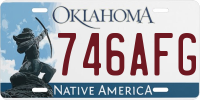 OK license plate 746AFG