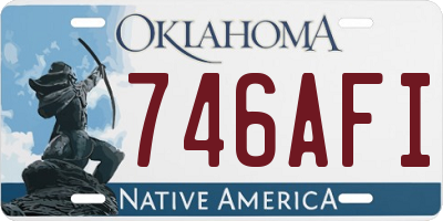 OK license plate 746AFI