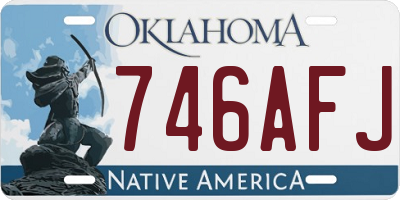 OK license plate 746AFJ