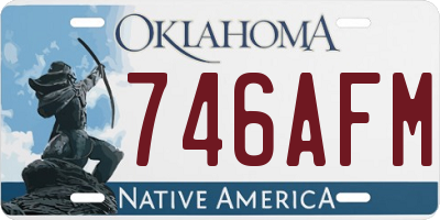 OK license plate 746AFM