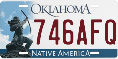 OK license plate 746AFQ
