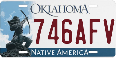 OK license plate 746AFV