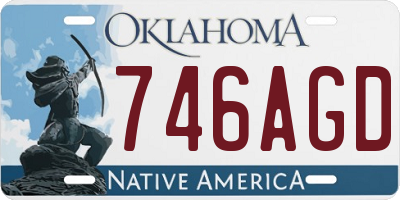 OK license plate 746AGD