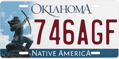 OK license plate 746AGF