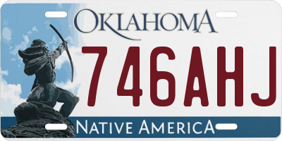 OK license plate 746AHJ