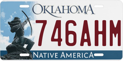 OK license plate 746AHM
