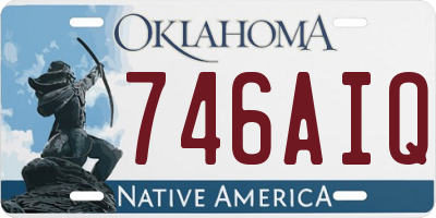 OK license plate 746AIQ
