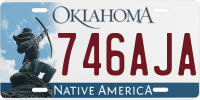OK license plate 746AJA