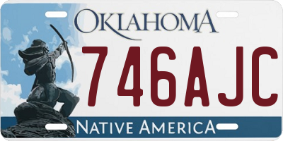 OK license plate 746AJC