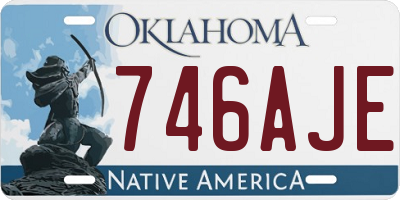 OK license plate 746AJE