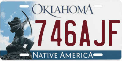 OK license plate 746AJF