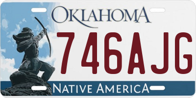 OK license plate 746AJG