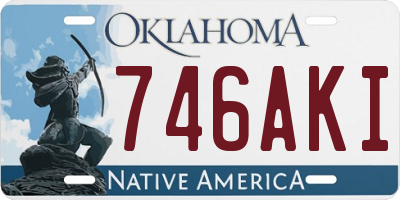 OK license plate 746AKI