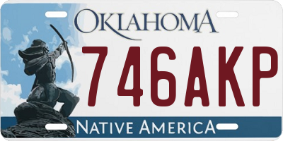 OK license plate 746AKP