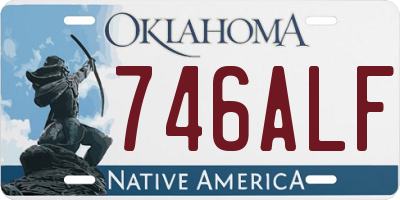 OK license plate 746ALF