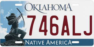 OK license plate 746ALJ