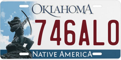 OK license plate 746ALO