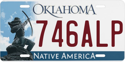 OK license plate 746ALP