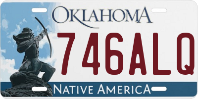 OK license plate 746ALQ