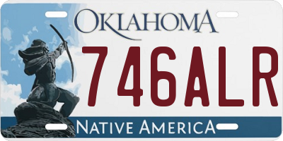 OK license plate 746ALR