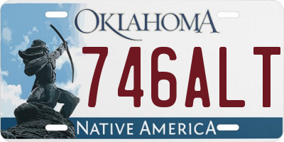 OK license plate 746ALT