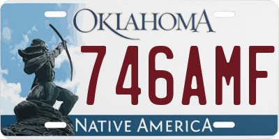 OK license plate 746AMF