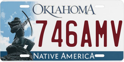 OK license plate 746AMV